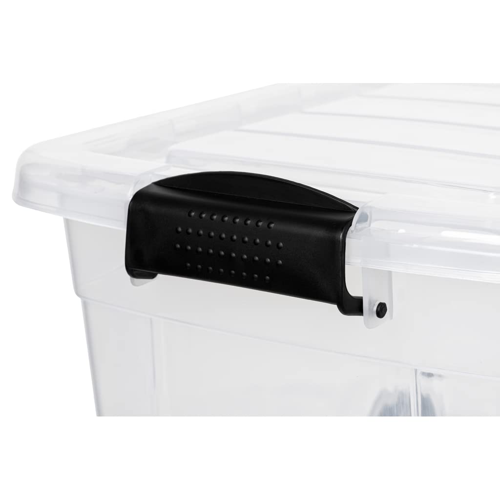 Kreher Master Storage Boxes with Lid in Transparent Design Various Sizes (Selectable) Made of Durable Plastic (80 Litres)