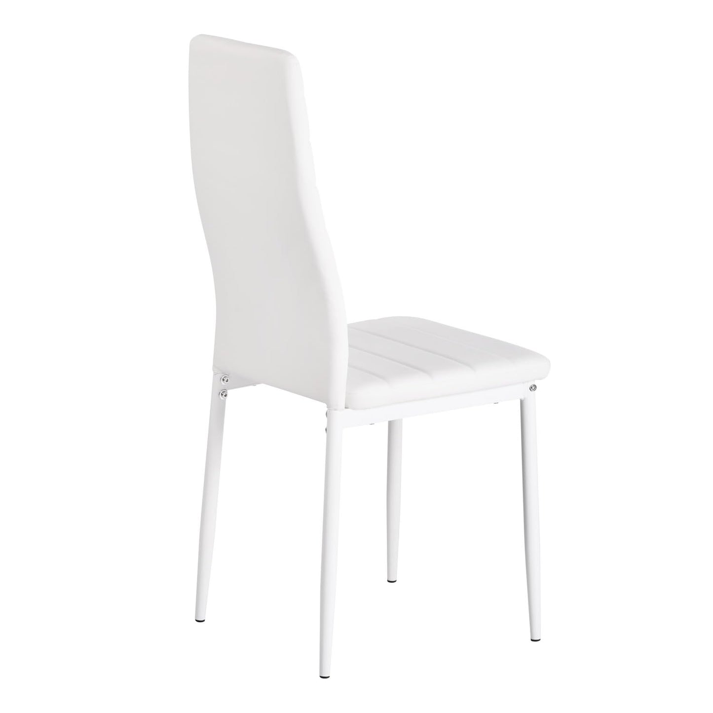 FURNITABLE Esstisch mit 6 Stühlen Esszimmergruppe, Essgruppe mit Hochlehner Kunstleder Stuhl für 6 Personen, Sitzgruppe für Küche Wohnzimmer(160cm Eiche-Weiß Tischbein Tisch+6 Schwarz Stühle)