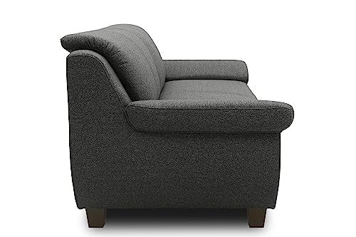 DOMO. collection Panama 3-Seater Sofa 3-Seater Couch Set 3-2-1 Anthracite 207 cm