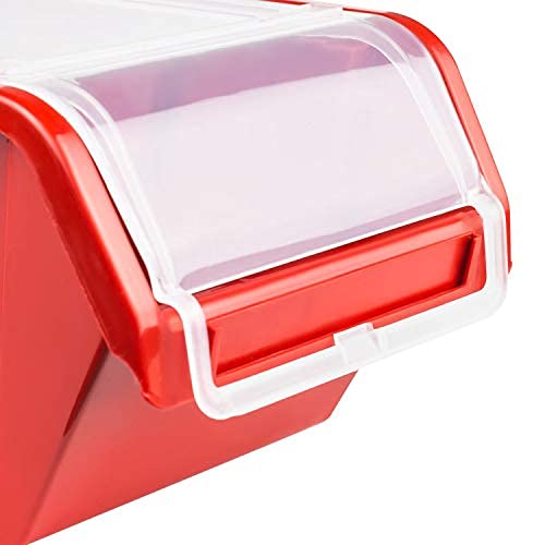 Box with Lid + Wall Shelf, 80 x 80 cm, Stacking Boxes, Storage System, Blue / Black / Red