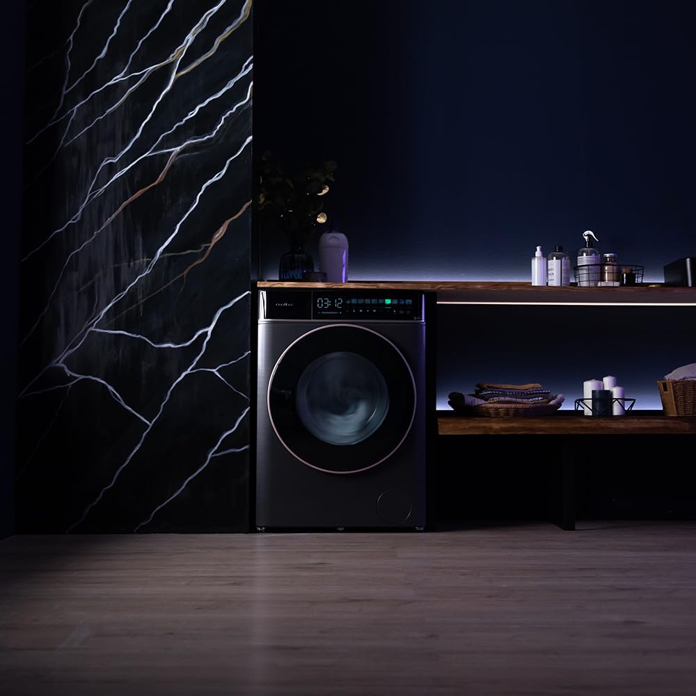 Cecotec Washing Machine 10 kg Front Loader Bolero Dress Code 10950 Car Socket Inverter 3D Steel A. 1400 rpm, Matrix Display 9.2 Inches, 16 Prog, Low Consumption, Inverter Plus Motor, Auto Dosage,