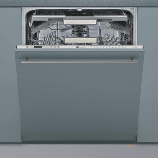 Bauknecht BCIO 3T341 PLET Fully Integrated Dishwasher 60 cm / Stainless Steel / 14 Place Settings / 10 Standard Programmes and 1 Sensor Program / PowerClean / ActiveDry / Cutlery Drawer / Full Water