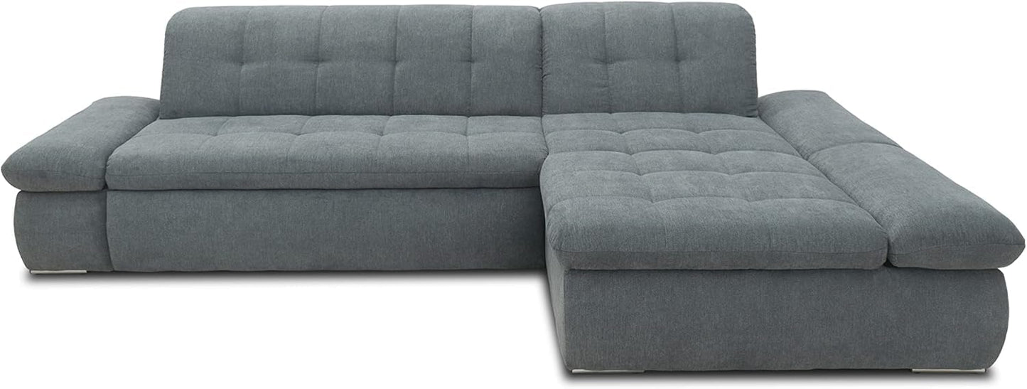 DOMO. collection Moric Corner Sofa, L-Shaped, Corner Sofa, L-shaped, 300 x 172 x 80 cm (W x D x H), Beige
