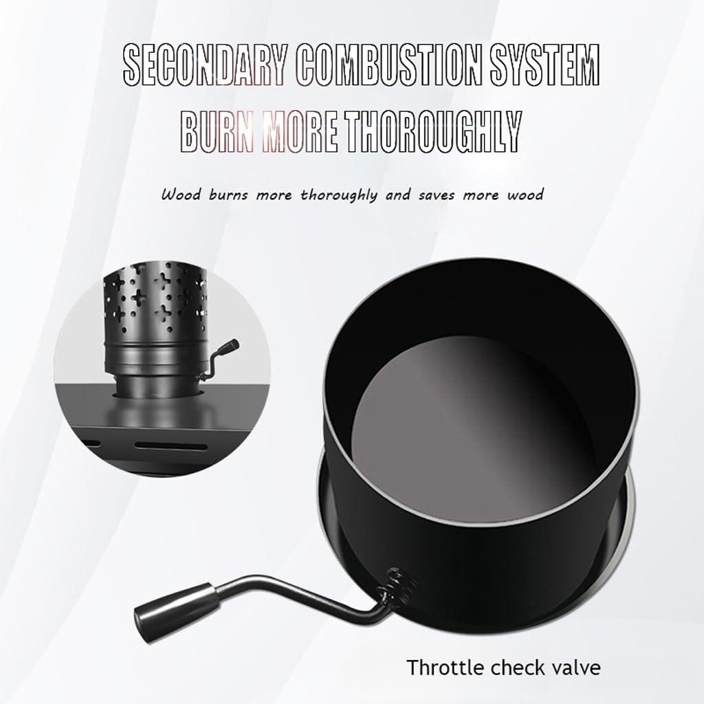 Cast Iron Wood Stove 15 kW, Fireplace Wood Stove, Robust New Wood Stove Living Room Wood Stove Decoration, With Ceramic Glass Window, Heating Stove, Fireplace for Warming Rooms (Size: 85 x 60 x 49 cm)