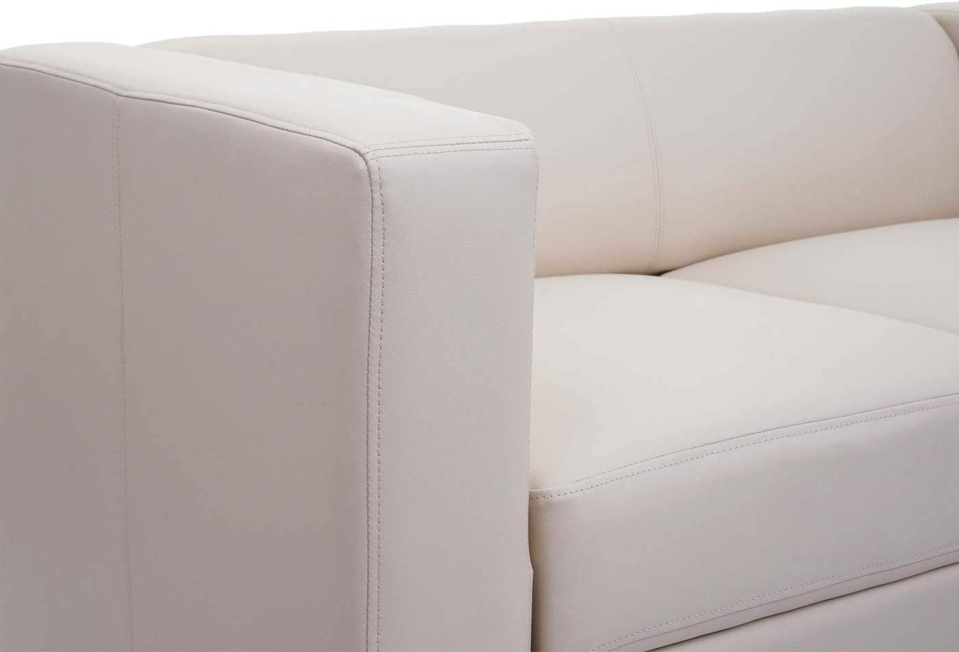 Mendler 3-2-1 Sofagarnitur Couchgarnitur Loungesofa Lille - Leder, Creme