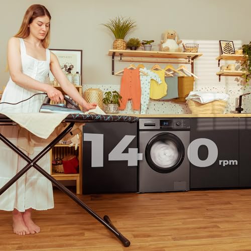 Cecotec Waschmaschine 7 kg Frontlader Bolero Dresscode 7410 Inverter A. 1850W, 1200 U/min einstellbar, 16 Programme, Inverter Plus Motor, Niedriger Verbrauch, Dampf, Kleidung sterilisieren