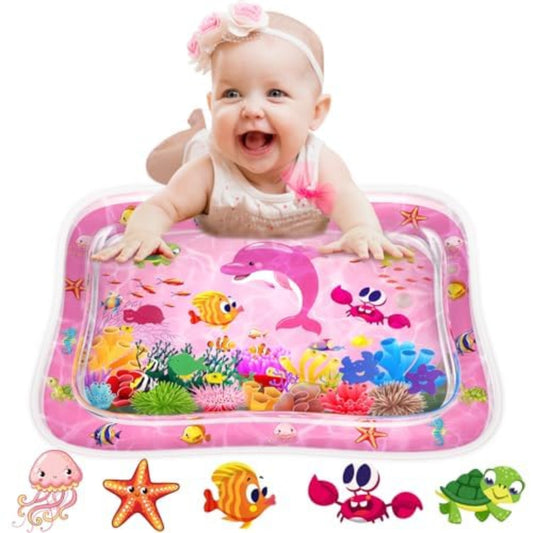 ZMLM Baby Tummy Time Water Mat: Toddler Toy Gift Activity Play Mat Inflatable Sensory Play Mat Babies Belly Time Pat Indoor Small Pad for 3 6 9 Months Newborn Boys