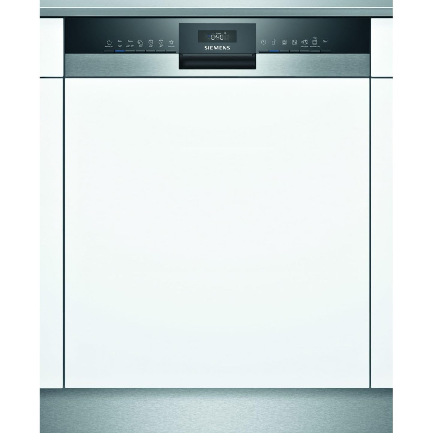 Siemens SN53ES06VE, iQ300 Smarter Geschirrspüler, Teilintegrierte Spülmaschine, 60 cm, Besteckschublade, auto Türöffnung, 3-fach rackMatic, besonders leise, intensiveZone, varioSpeed, aquaStop