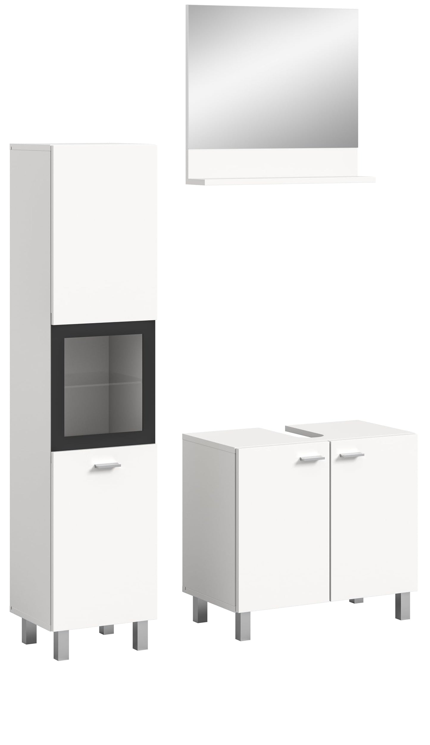 Boston Bathroom Cabinet, Standing Wall Cabinet, Hanging Cabinet, Wall Cabinet, Sonoma Oak Wood, Approx. 30 x 80 x 29 cm, Floor Standing/Hanging Mountable