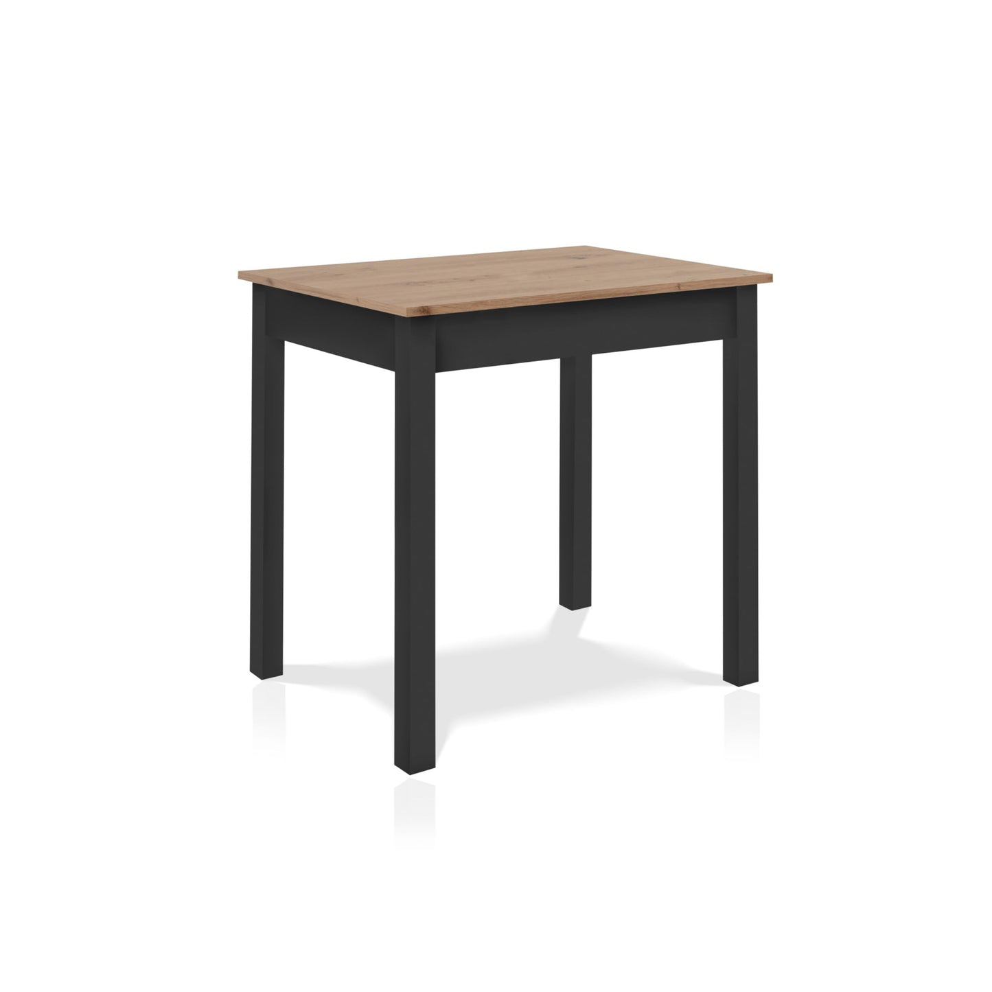 smart Dining Table 90 x 60 cm Branch Oak, Kitchen Table Extendable up to 130 cm, Dining Room Table Made of Wood Material Including Expandable Extension Plate, Modern Table for up to 6 People