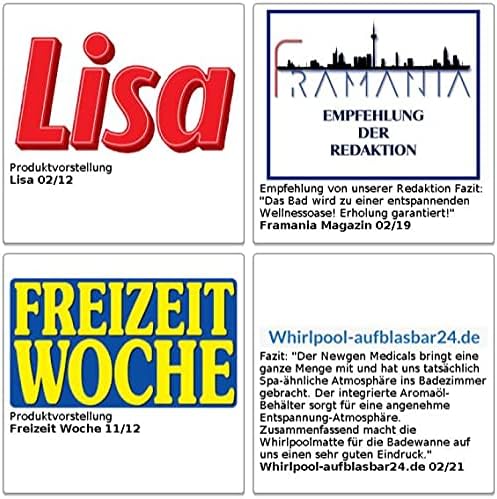 Newgen Medicals Sprudelmatte: Whirlpoolmatte für die Badewanne (Luftsprudelmatte, Sprudelmatte für Badewanne, Badewannenmatte Sprudel)