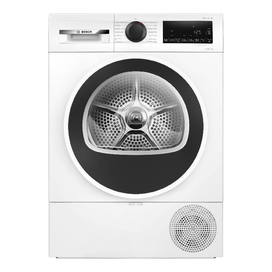 Bosch WTH83VV4 Series 4 Heat Pump Dryer, 8 kg, AutoDry, Quick-40 Drying, Refill Function, Sensitive Drying System, Anti Vibration Design, 63 dB, LED Display, Touch Control, Time Delay