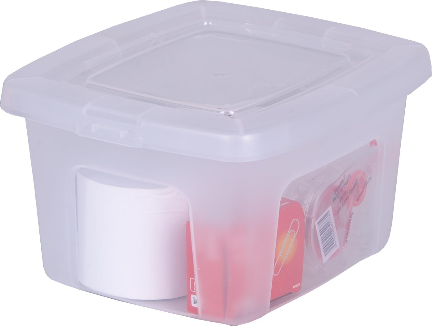 Iris Ohyama, Set of 14 5 Litre Clear Stackable Storage Boxes Living Room Bedroom - Modular Clear Box MCB-5 - Transparent