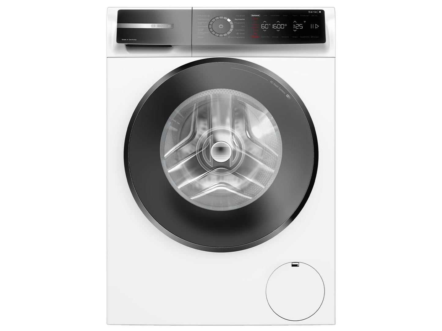 Bosch WUU28T70 Series 6, Washing Machine 8 kg, 1400 rpm, Undermountable, Quick Wash with SpeedPerfect, Refill Function, Hygiene Plus, Vario Drum, Quiet Thanks to EcoSilence Drive, LED Display, White
