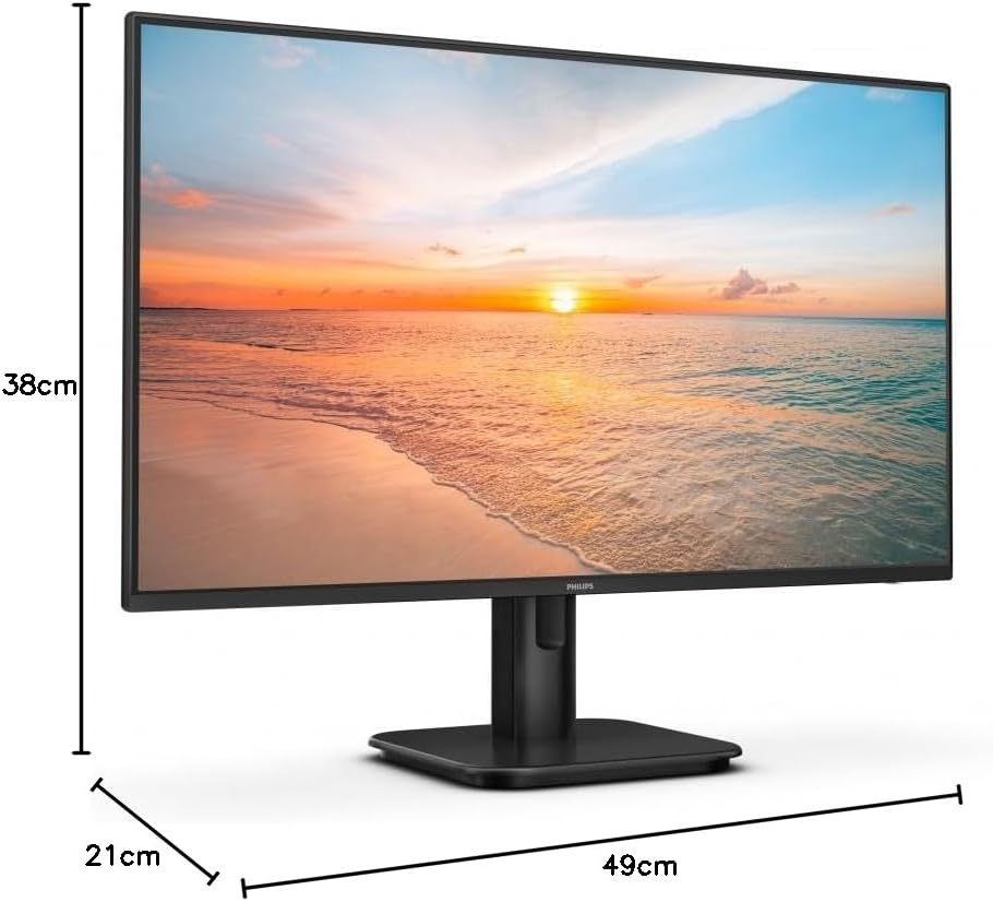 Philips 24E1N1100A - 24 Inch Full HD Monitor, Built-in Speaker, 1 ms Response Time (1920 x 1080, 100 Hz, VGA, HDMI 1.4) Black