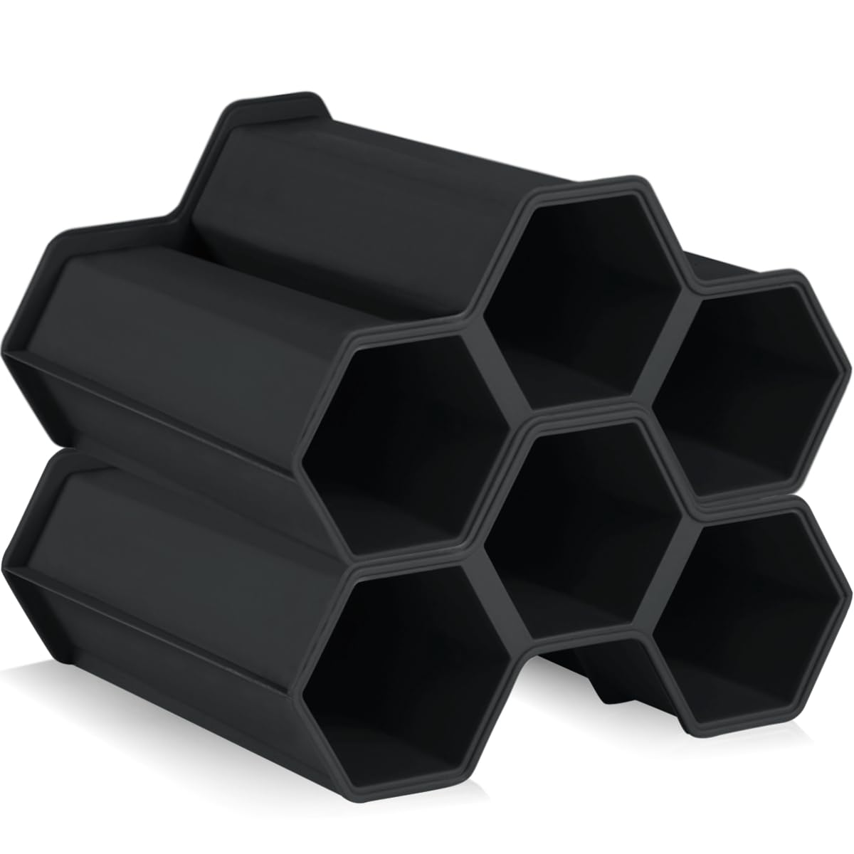 Stimo Wine Rack for 12 Bottles Stackable Bottle Rack Plastic Drinks Rack Expandable (4)