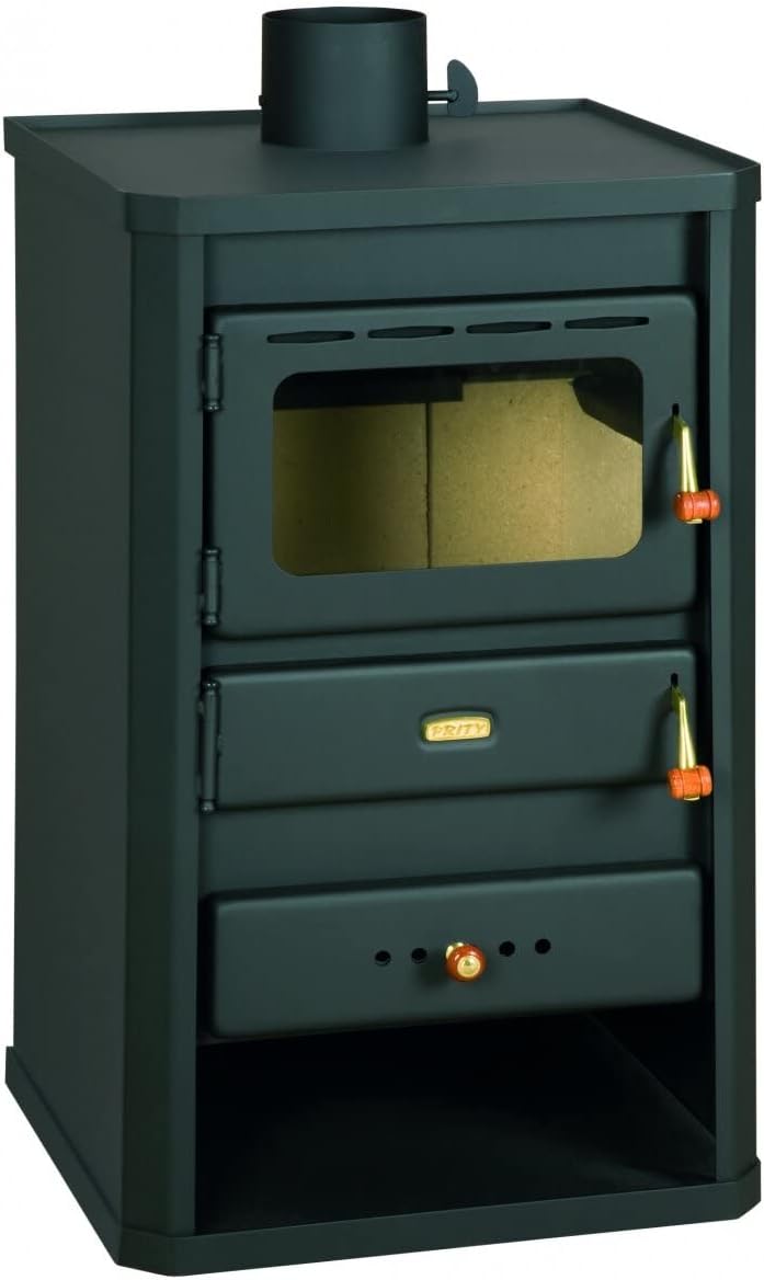 Prity Fireplace 10 kW S2 with Additional Door and Fireplace Tools