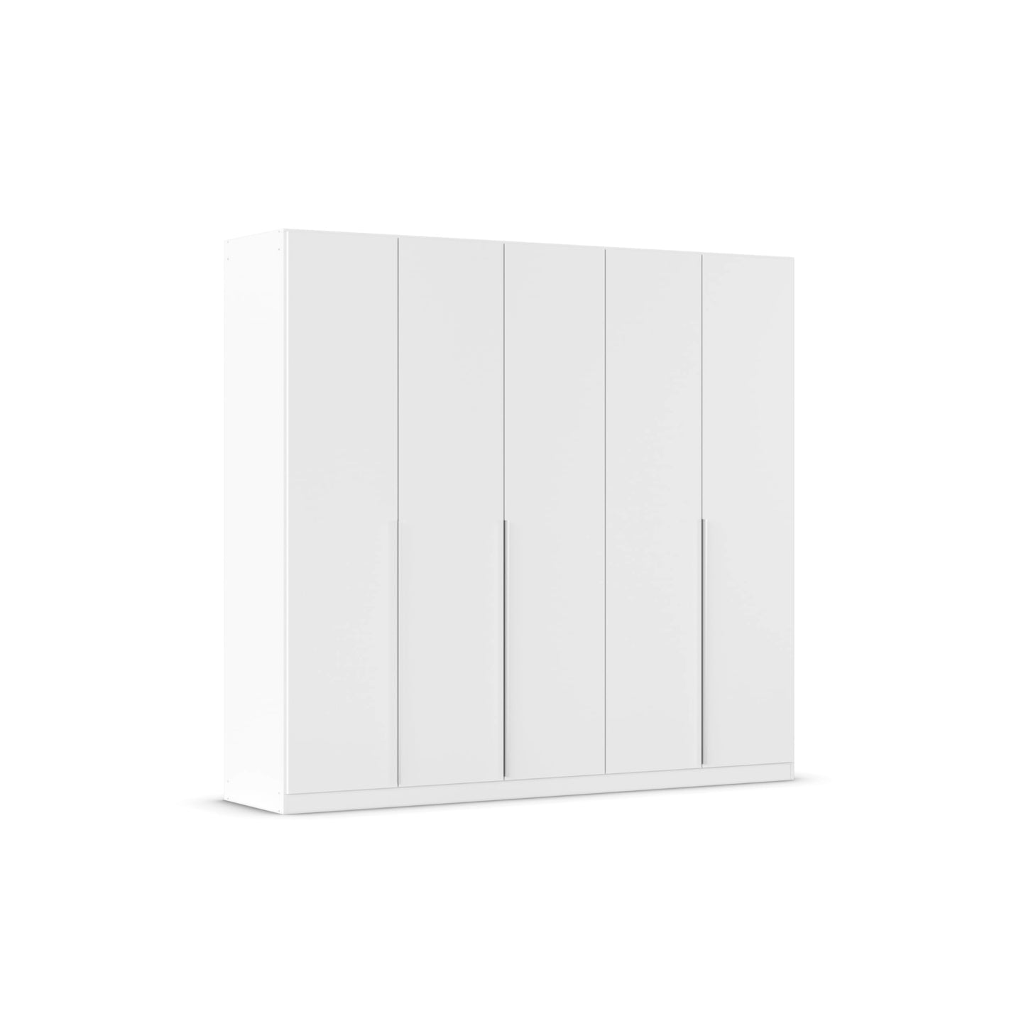 Rauch Möbel Alabama Hinged Door Wardrobe, White High Gloss / Grey, 2 Doors, Includes Basic Accessory Pack of 1 Clothes Rail and 1 Shelf, 91 x 210 x 54 cm (W x H x D)