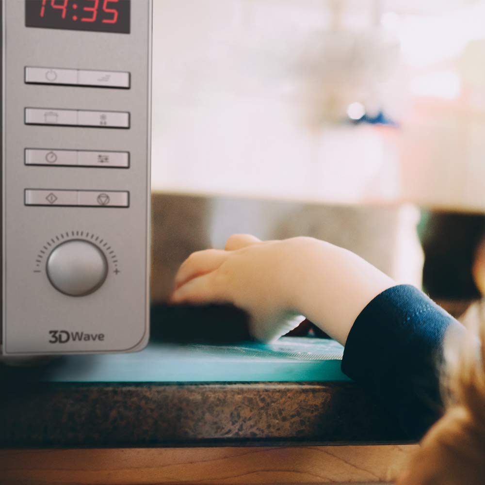 Cecotec Microwave Pro Clean 5020 Mirror, 700 W, 20 L Polished, 3D Wave, Ready 2 Clean, LCD, 60 Minutes Cooking Timer, 8 Programmes, Stainless Steel in Silver