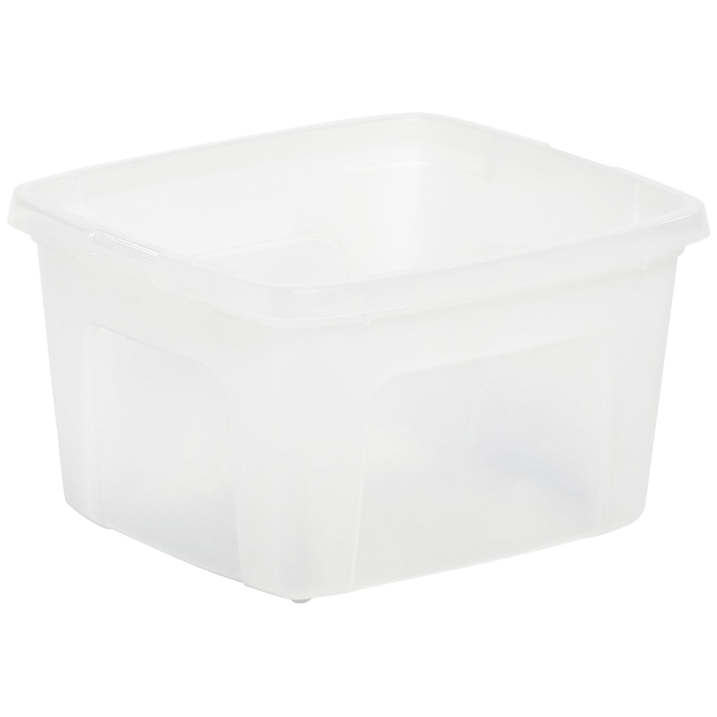 Iris Ohyama, Set of 14 5 Litre Clear Stackable Storage Boxes Living Room Bedroom - Modular Clear Box MCB-5 - Transparent