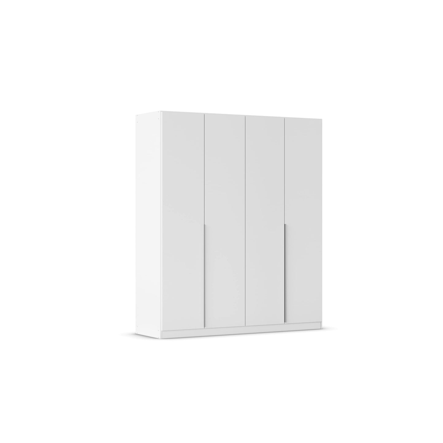 Rauch Möbel Alabama Hinged Door Wardrobe, White High Gloss / Grey, 2 Doors, Includes Basic Accessory Pack of 1 Clothes Rail and 1 Shelf, 91 x 210 x 54 cm (W x H x D)