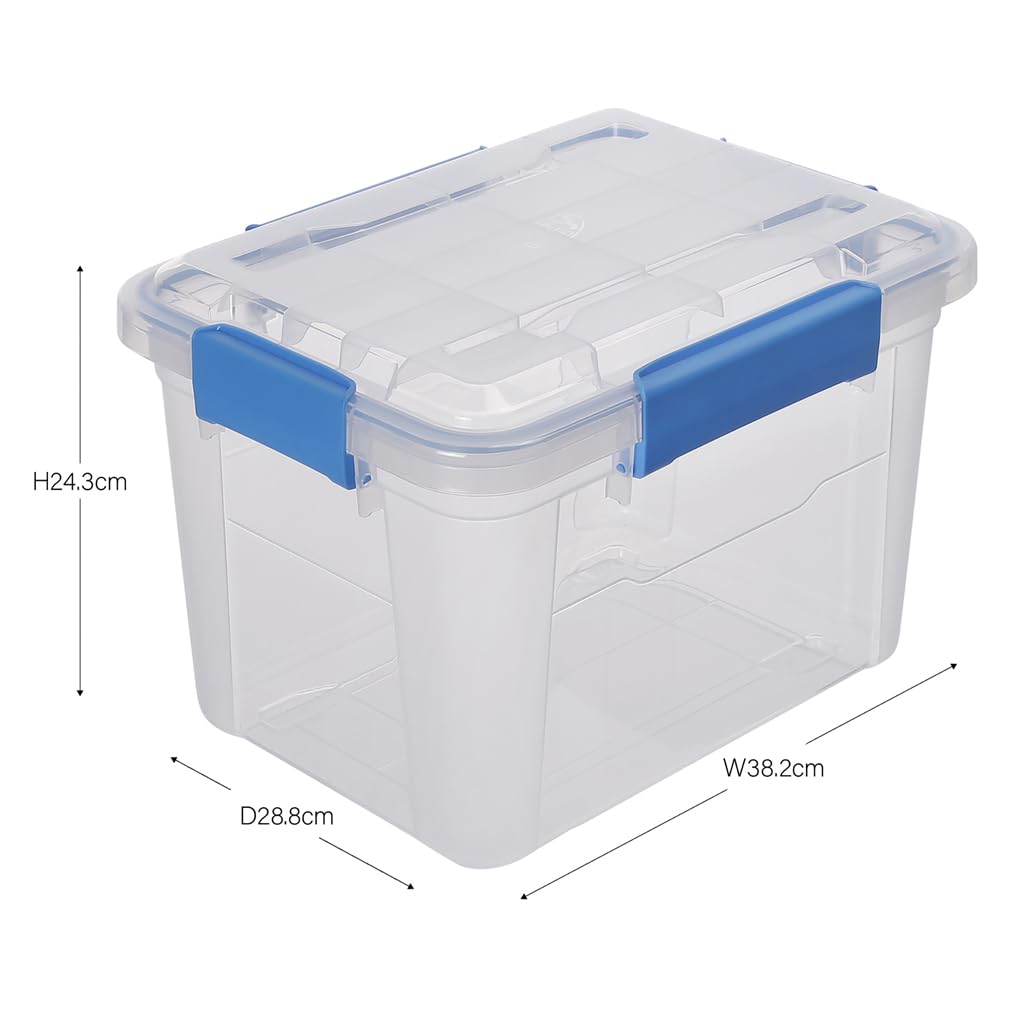 Kreher® Waterproof Storage Box with Lid and Silicone Seal (IP67) Made of Durable Plastic in Various Sizes. Ideal for Wet Rooms, Basements, Garages, Camping etc. (2.50 Litres)