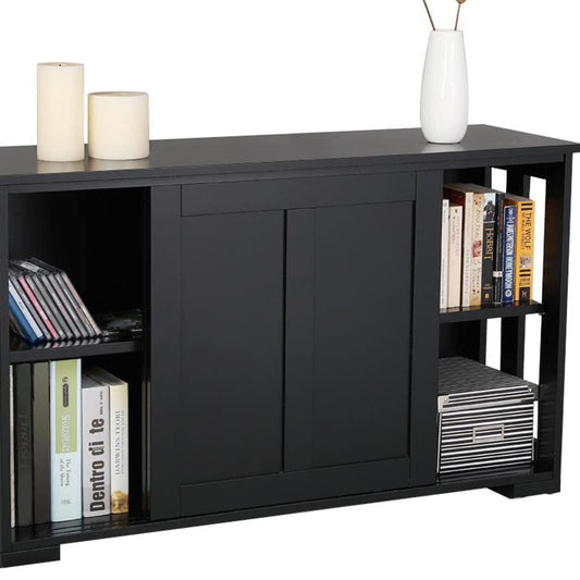 Yaheetech Kitchen Cabinet Storage Cabinet with Storage Space and Sliding Doors Console Table Sideboard Wooden Kitchen Chest of Drawers Freestanding Cabinet Buffet Cabinet Side Cabinet Kitchen