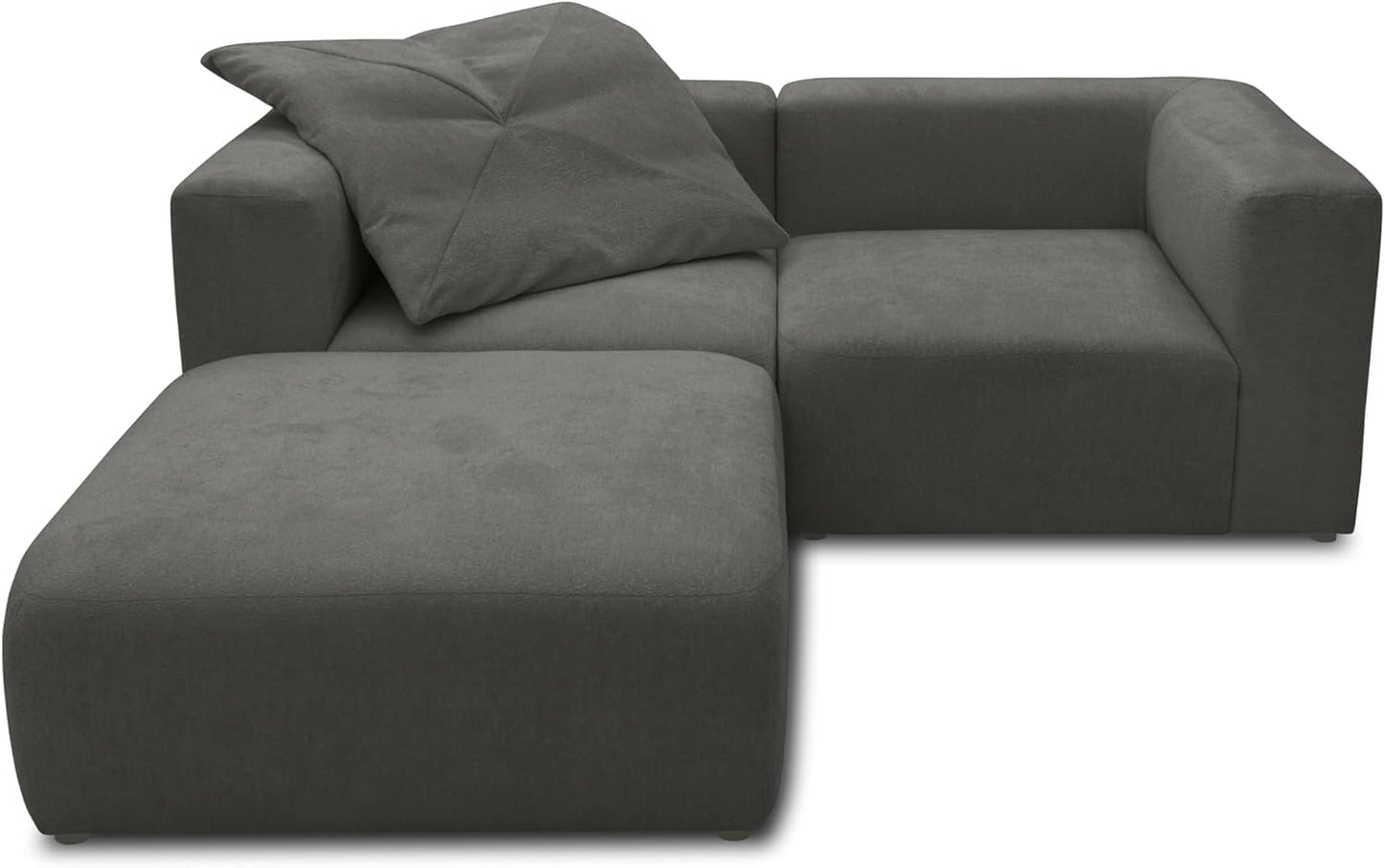 DOMO. collection Adrian Modular Sofa, 3-Seater Made of 2 x Corner Chairs and 1 x Chair, Big Sofa, Module Couch, 3 Upholstery Elements, 3-Seater Couch, 301 x 108 x 69 cm (W x D x H), Cream