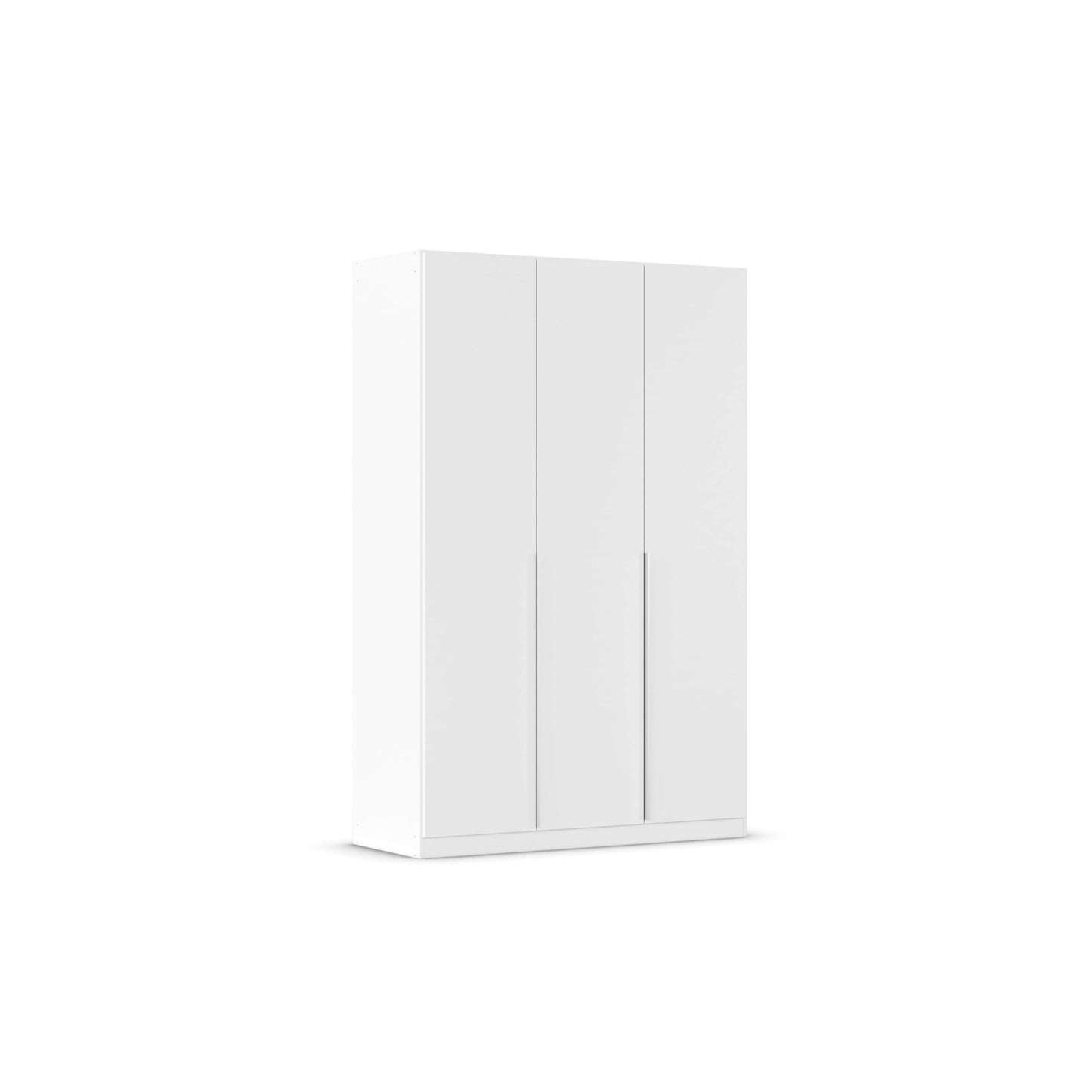 Rauch Möbel Alabama Hinged Door Wardrobe, White High Gloss / Grey, 2 Doors, Includes Basic Accessory Pack of 1 Clothes Rail and 1 Shelf, 91 x 210 x 54 cm (W x H x D)