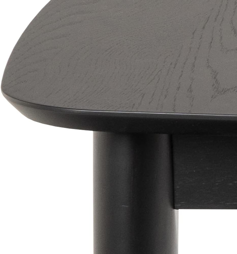 AC Design Furniture Monty Extendable Dining Table for 6 Seater Rectangular Table Top in White Round Legs Kitchen Table with Pull-Out Top W 180 x H 75 x D 90 cm