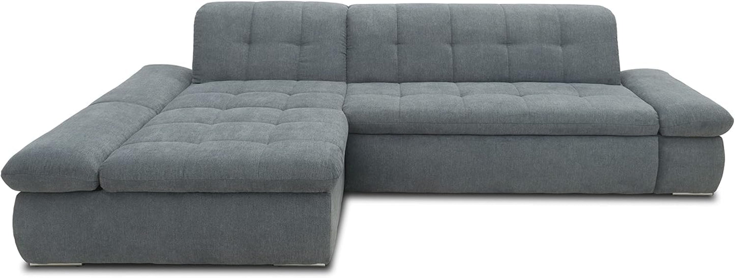 DOMO. collection Moric Corner Sofa, L-Shaped, Corner Sofa, L-shaped, 300 x 172 x 80 cm (W x D x H), Beige