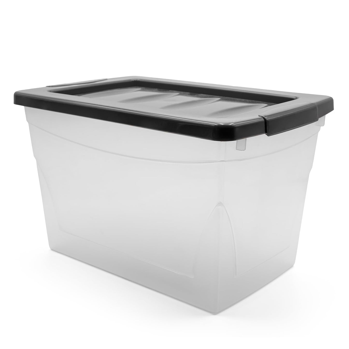 BigDean 3 x 60 L Storage Box with Lid Large Budget Line Plastic Box with Lid
