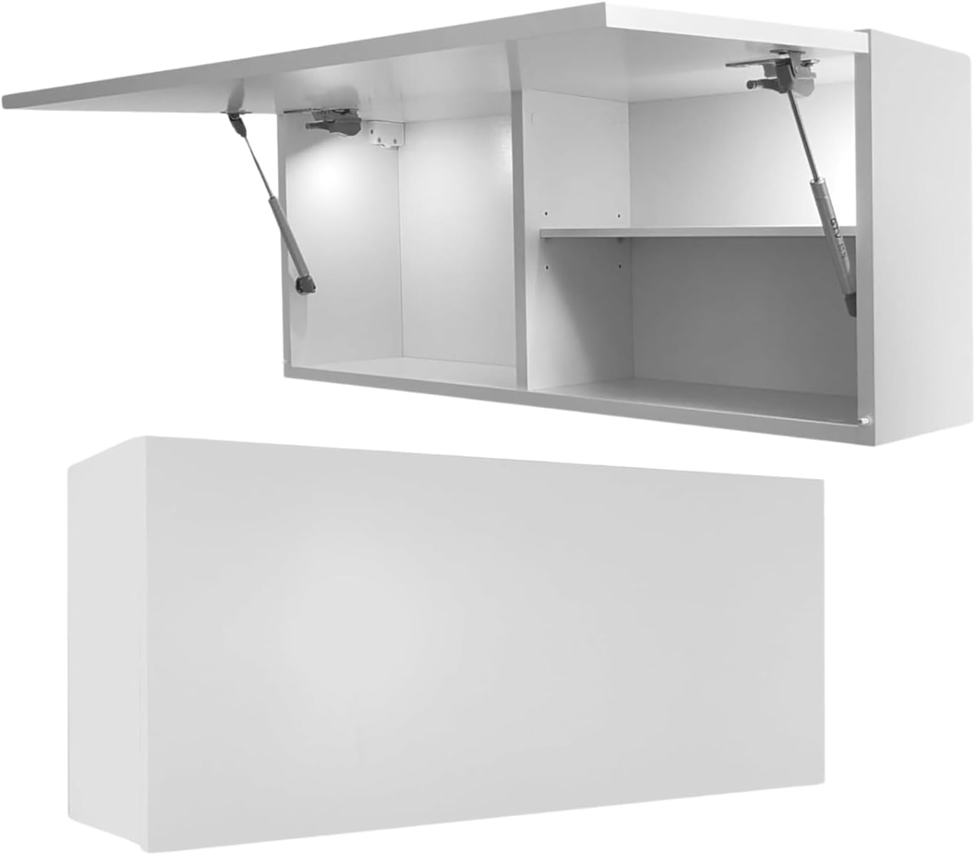 Laura Bathroom Cabinet Bathroom Furniture Folding Bathroom Wall Cabinet Telescopic Opening Matt White Dimensions 39 x 120 x 23 cm