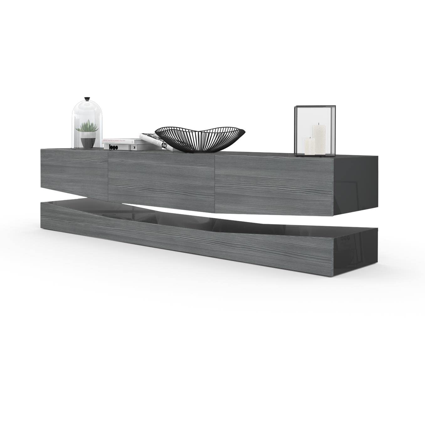 Vladon City, TV Board, Black