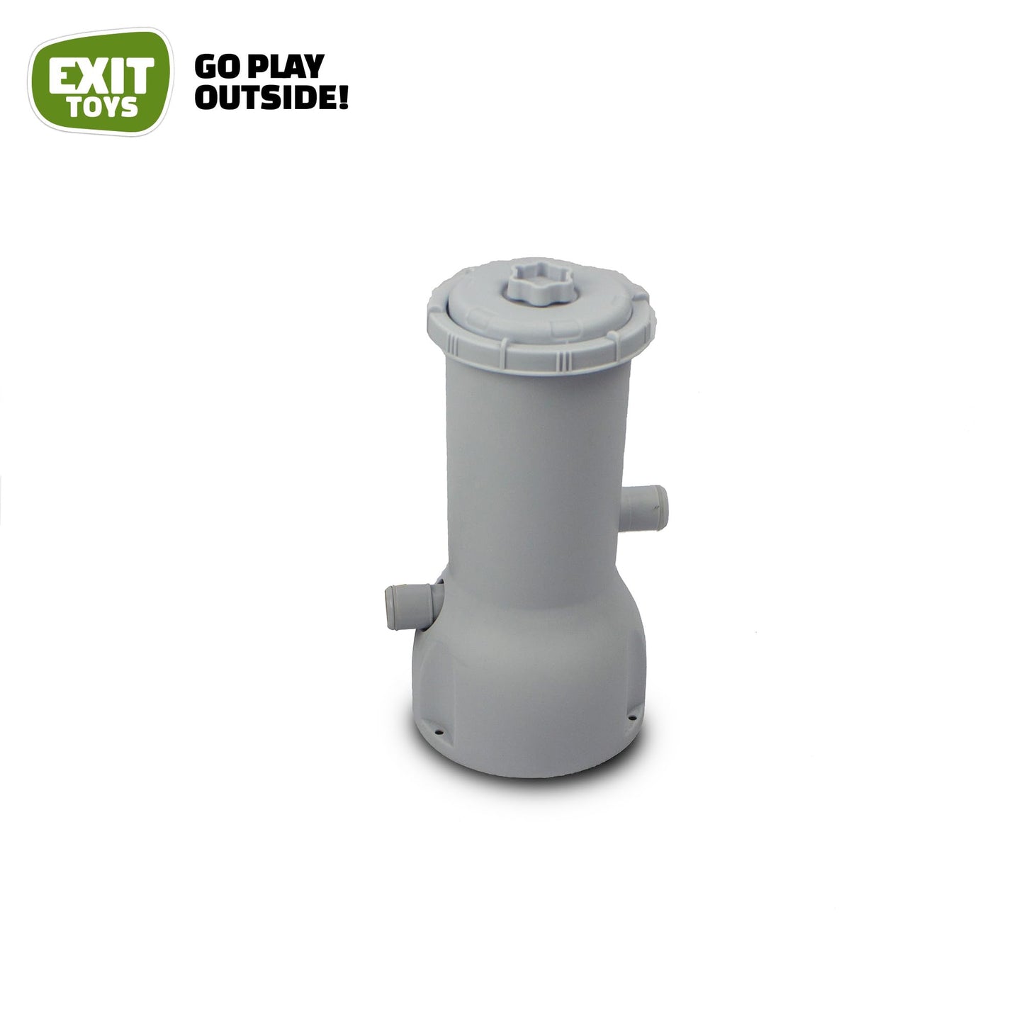 EXIT Toys Soft Grey Pool - 300x200x65cm - Rechteckiger, Kompakter Rahmenpool mit Kartuschenfilterpumpe - Leicht Zugänglich - Für Kleinkinder Geeignet - Starker Rahmen - Einzigartiges Design - Grau