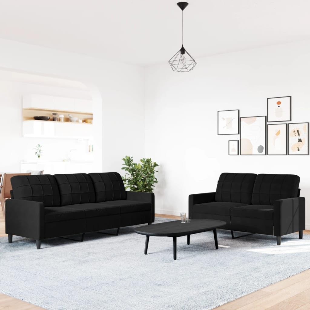 IKAYAA Sofa Set Dark Grey