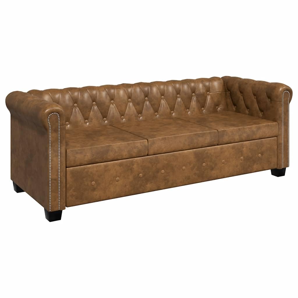 vidaXL 2/3/2+3-Seater Chesterfield Sofa / Couch - Lounge / Office Furniture - Faux Leather