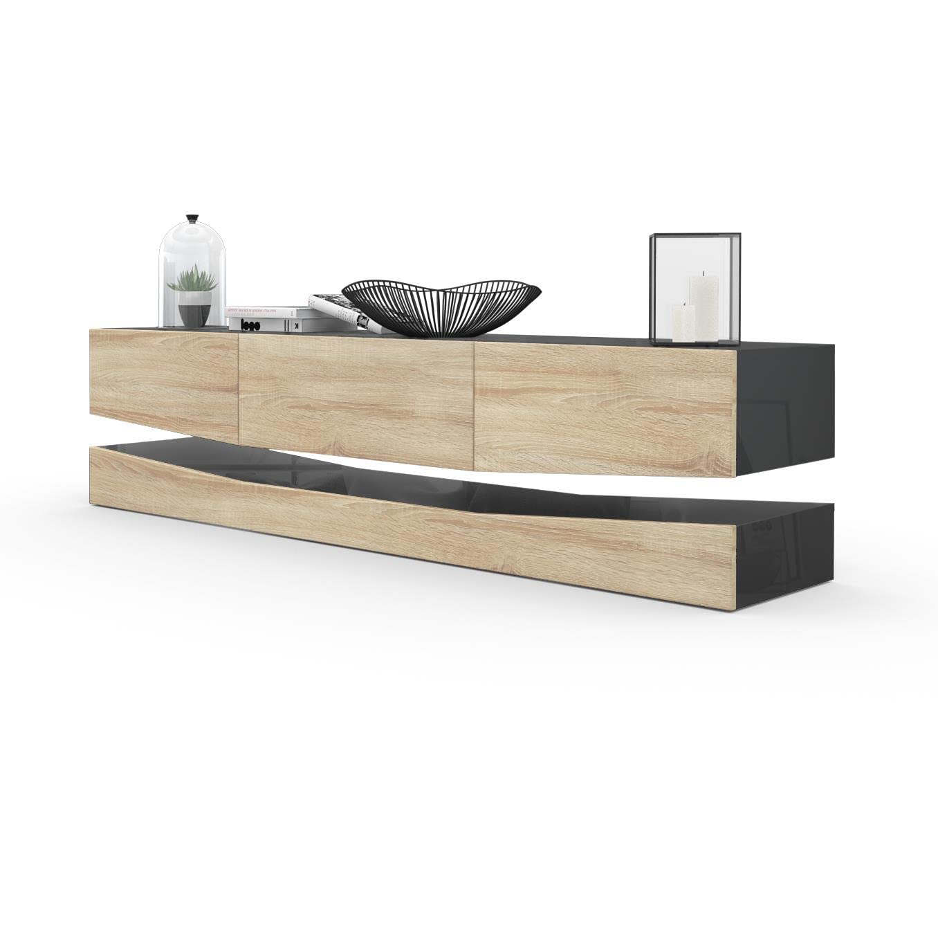 Vladon City, TV Board, Black