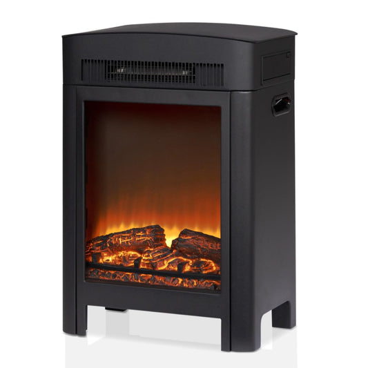 alpina Lucerne Electric Fireplace - Electric Fireplace with Heating 1800-2000W - Electric Fireplace with Thermostat Heating - LED Fireplace with Realistic Flame Effect - Compact Fireplace Freestanding