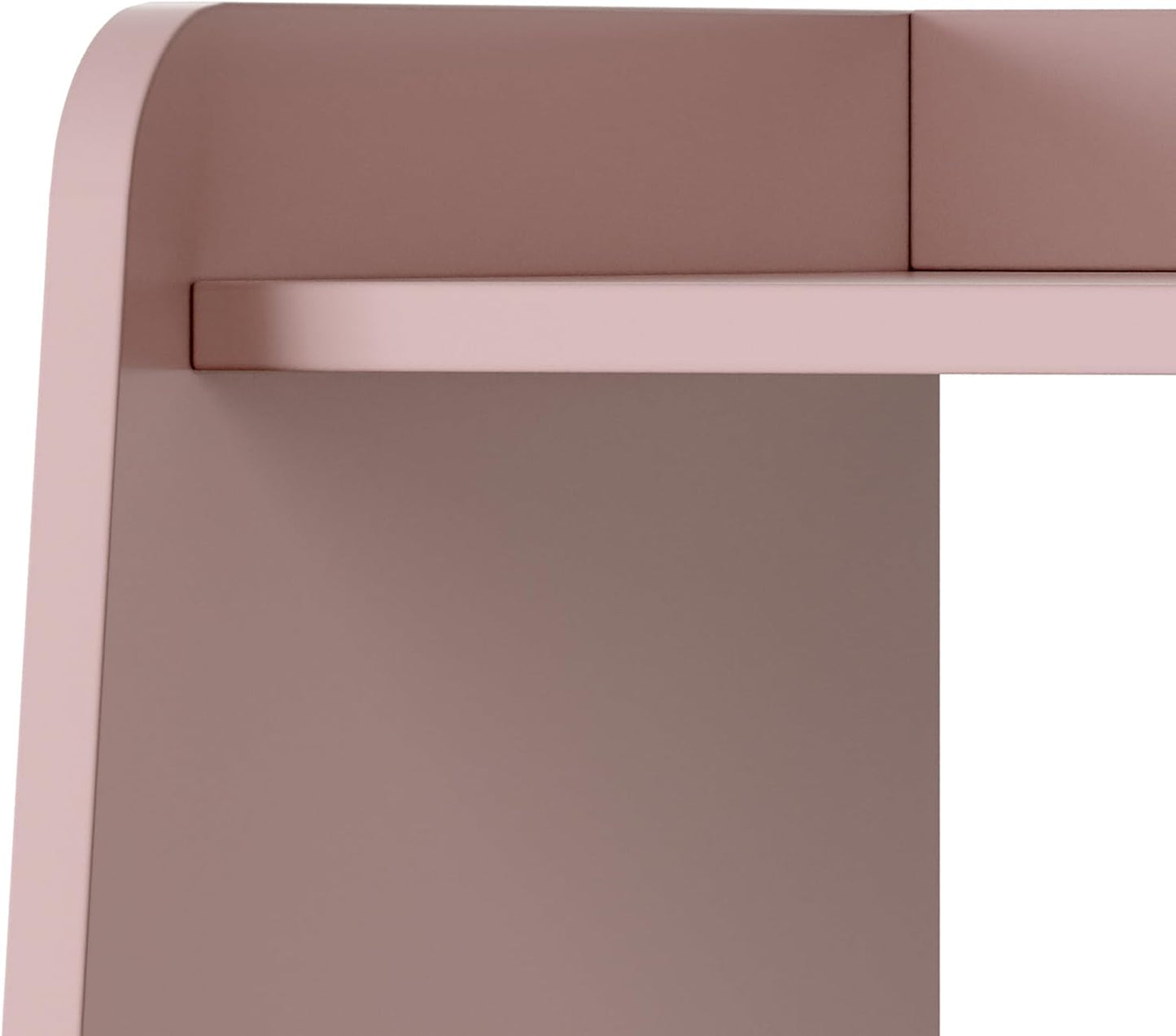 [en.casa] Children's Wardrobe Standing Vestnes Children's Wardrobe with Clothes Rail 90 x 80 x 38 cm Clothes Rack with Shelf Wave Design Cotton Candy/White