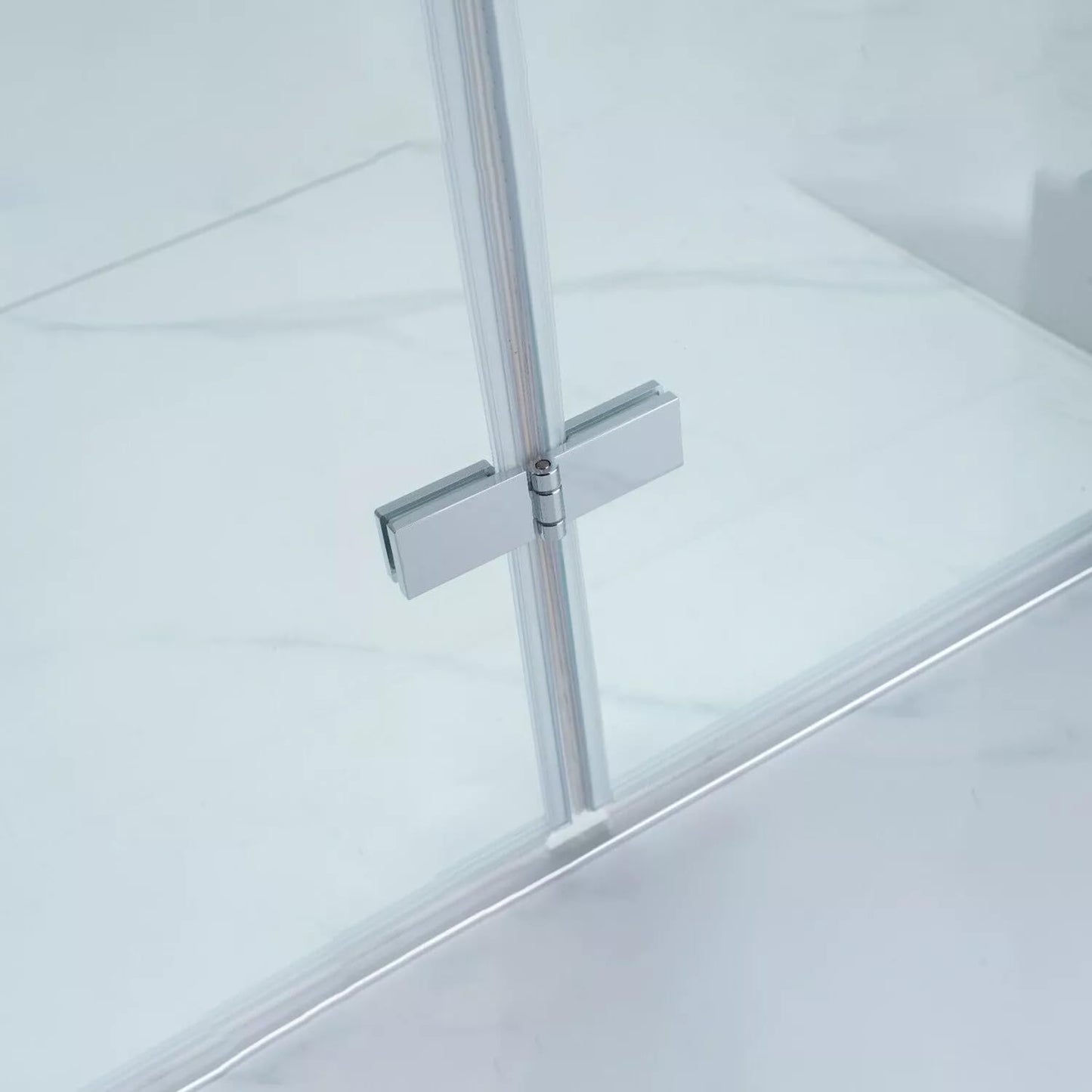 LEMMO Shower Cubicle 70/75/80/90/100 cm Corner Entry 185 cm Height with Swing Doors ESG Glass Folding Door Hinged Door Shower Enclosure Corner Entry (Semi-Foldable, 70 x 80 x 185)