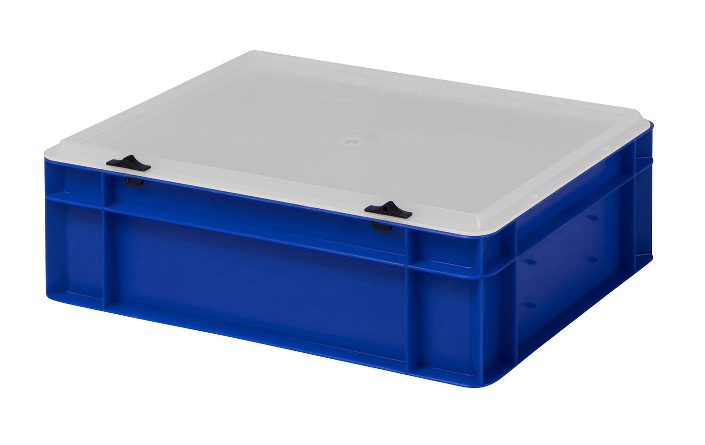 Design Eurobox Stacking Box Storage Container Plastic Box in 5 Colours and 16 Sizes with Transparent Lid (Matte) (Grey, 60 x 40 x 33 cm)