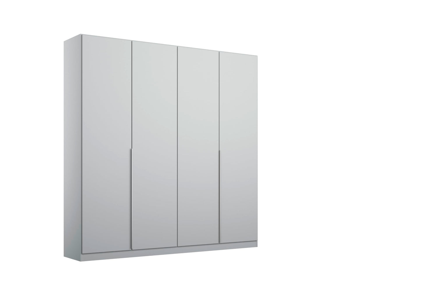 Rauch Möbel Alabama Hinged Door Wardrobe, White High Gloss / Grey, 2 Doors, Includes Basic Accessory Pack of 1 Clothes Rail and 1 Shelf, 91 x 210 x 54 cm (W x H x D)