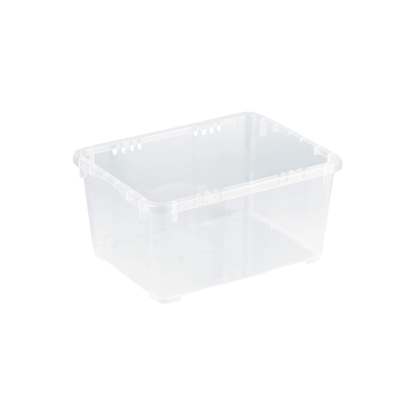 Grizzly Storage Boxes with Lid Transparent – Transparent Boxes, Stackable, with Ventilation, 5er Set, 10 l