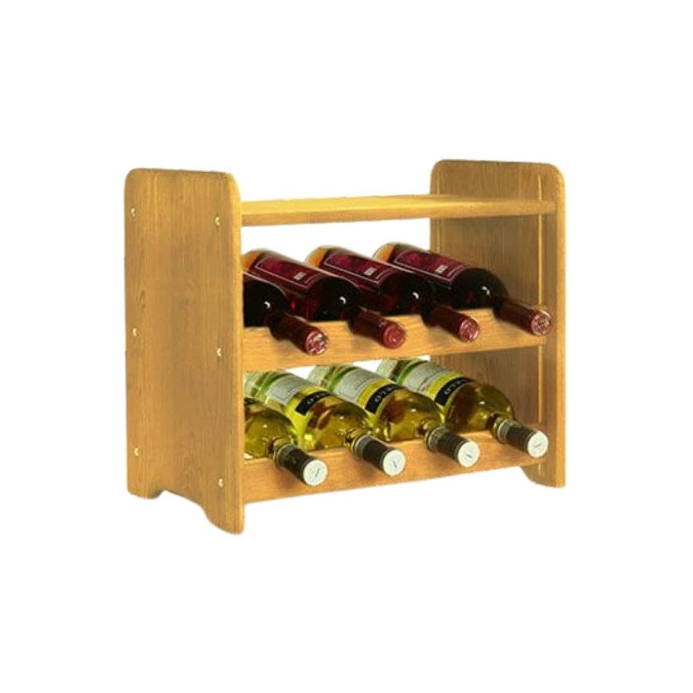 PROREGAL Weinregal PINOTWINE C | HxBxT 87,2x63,2x26,5cm | 42 Flaschen | Massives Kiefernholz | Natur unbehandelt | Weinhalter Weinständer Flaschenständer Flaschenregal Holzregal