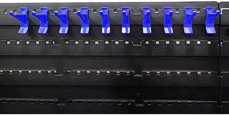 ESTEXO Stacking Boxes, Wall Shelf, 66 Pieces, Tool Storage, Workshop Shelf, Perforated Wall