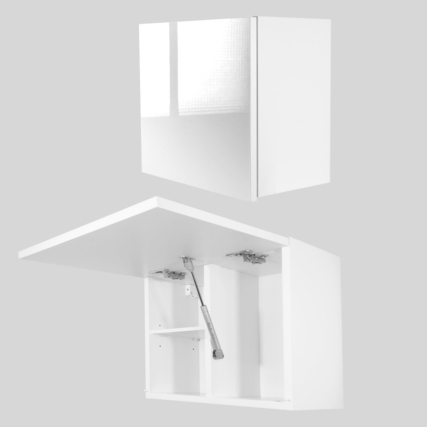 Laura Bathroom Cabinet Bathroom Furniture Folding Bathroom Wall Cabinet Telescopic Opening Matt White Dimensions 39 x 120 x 23 cm
