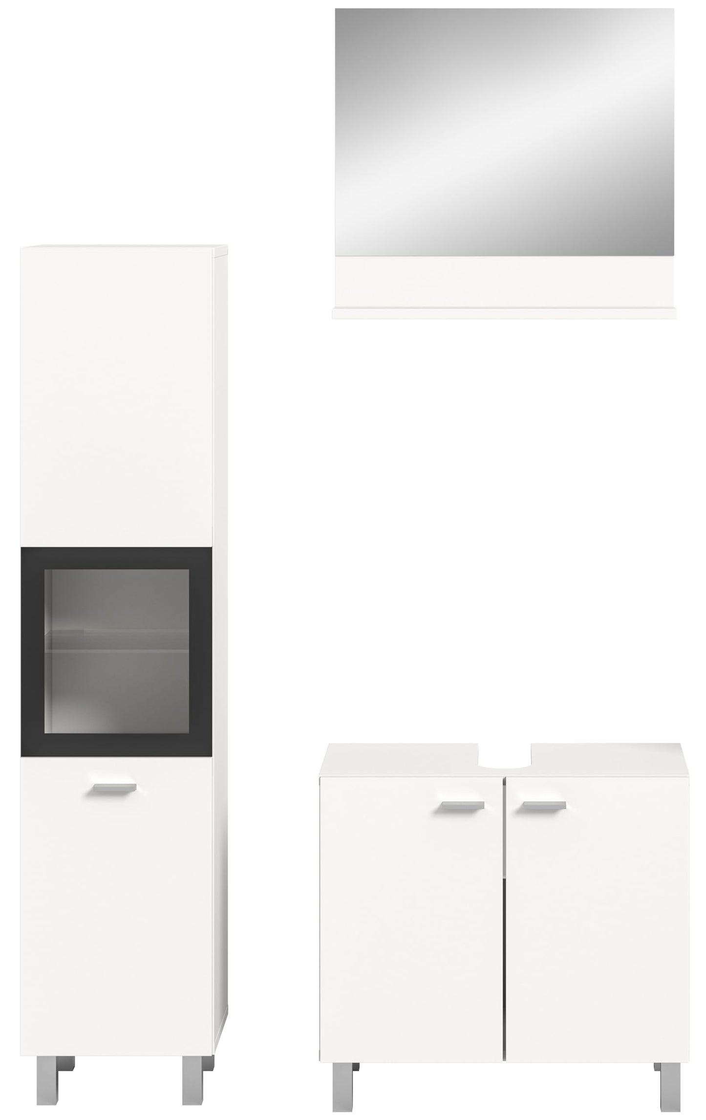 Boston Bathroom Cabinet, Standing Wall Cabinet, Hanging Cabinet, Wall Cabinet, Sonoma Oak Wood, Approx. 30 x 80 x 29 cm, Floor Standing/Hanging Mountable