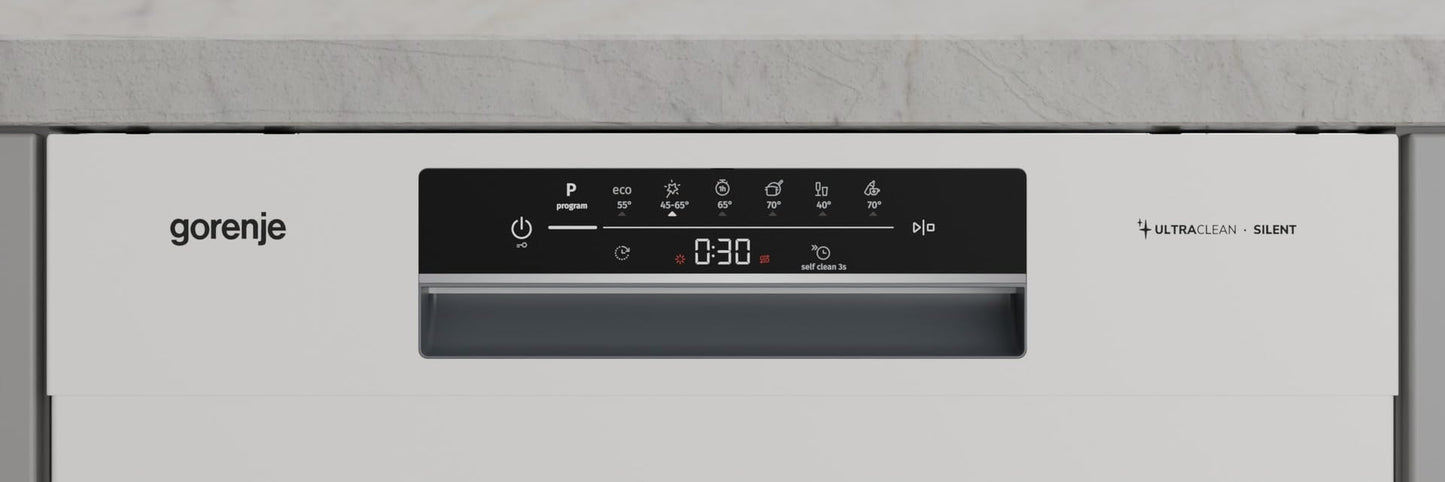 Gorenje GS643C90W Dishwasher/Freestanding/60 Width/16 Place Settings/6 Programmes/TotalDry/Total AquaStop/MultiClack/FlexUse/Intensive Programme/Crystal Glass/Energy Efficiency: C/Dimensions (H x W x