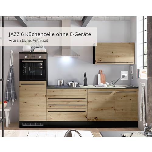 Jazz 84-131-18 Kitchen Unit without Appliances Approx. 260 x 200 x 60 cm Black